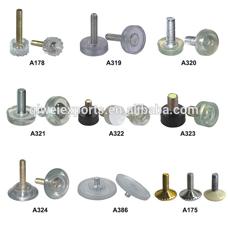 Transparent PVC kitchen cabinet adjustable feet