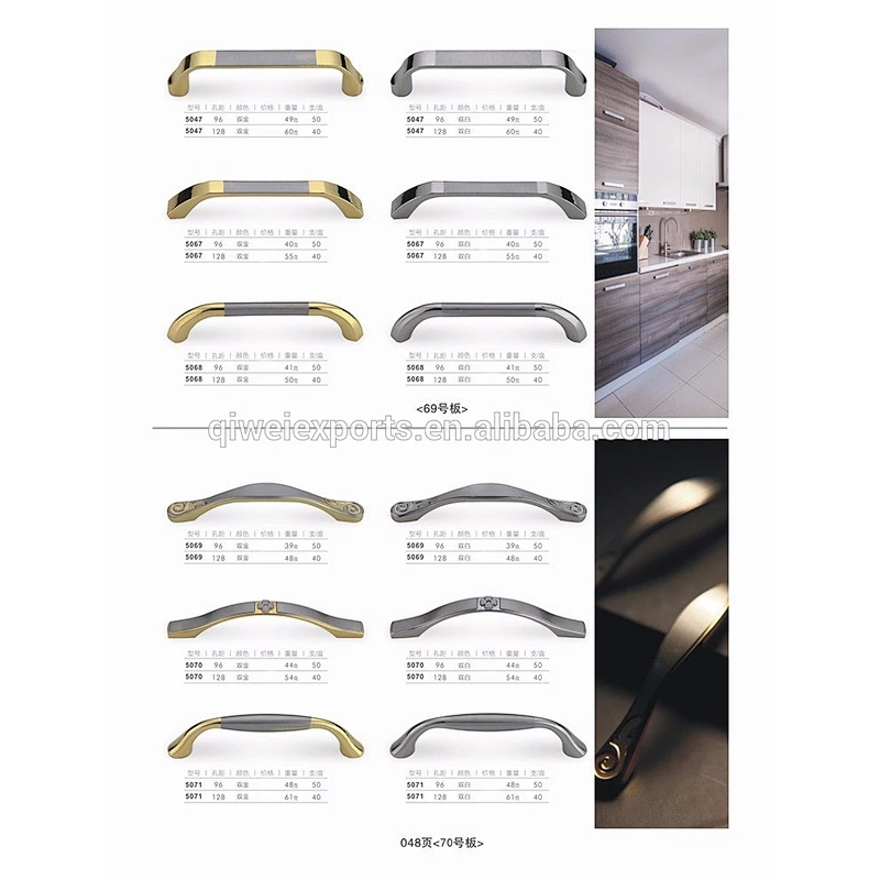 Universal kitchen cupboard door fixed handle of a door drawer