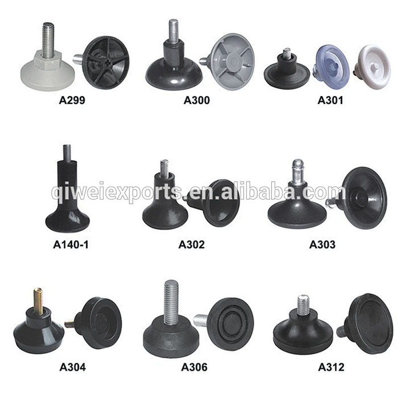 Shockproof funnel shape kitchen cabinet adjustable glide feets