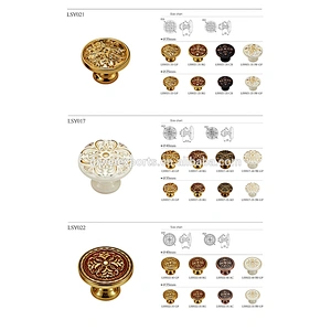 Luxurious European interior brass rosette door handles and knobs