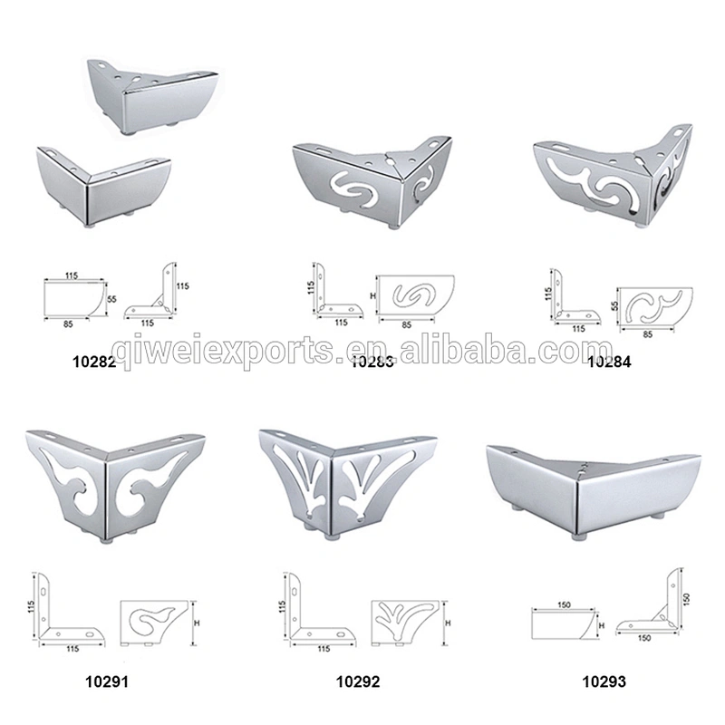 Decorative pattern stainless steel sofa legs furniture chair legs