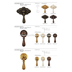 Copper white wood wardrobe and dresser drawer pulls knobs