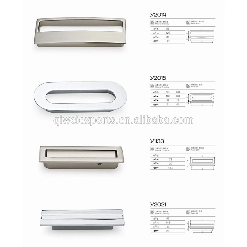 Embedded cabinet door pull handle hidden drawer handles