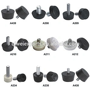 Non-slip Round Plastic Furniture Support Adjustable Feet