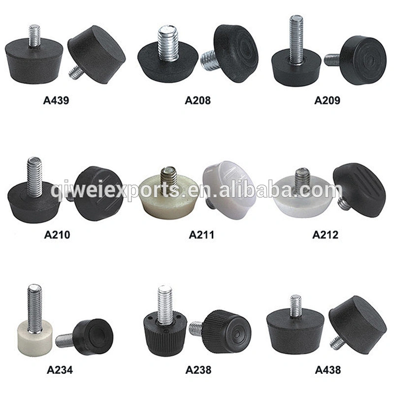 Non-slip Round Plastic Furniture Support Adjustable Feet