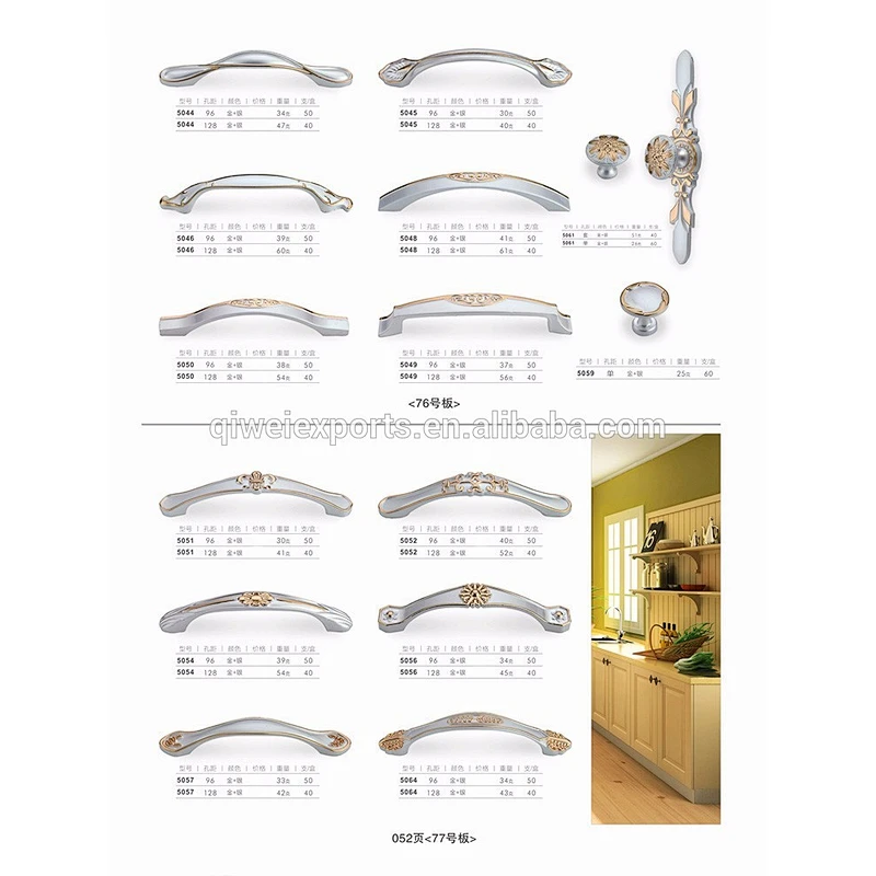 Luxury western drawer pulls handle for modern bedroom furniture