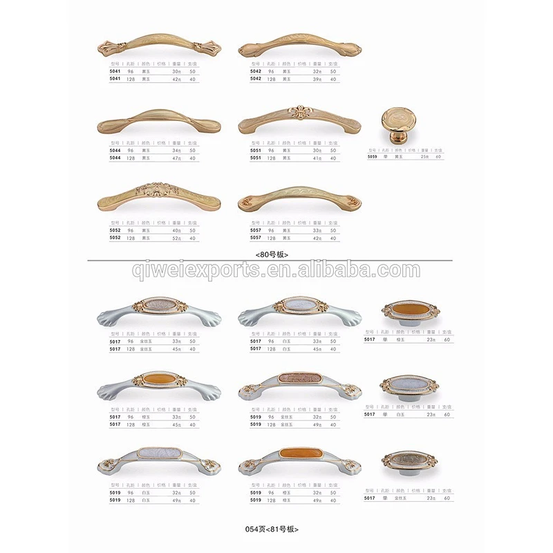 Luxury yellow wardrobe door handles for locker room