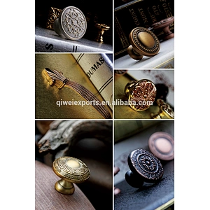 Luxurious European interior brass rosette door handles and knobs