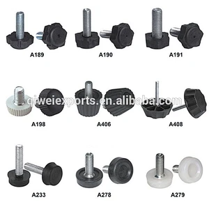Adjustable plastic furniture glide and leveling feet glides