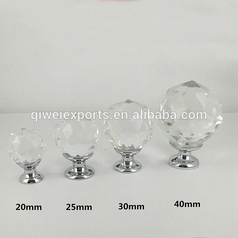 30mm Glass Knobs Crystal Cabinet Handle Door Knob 36167