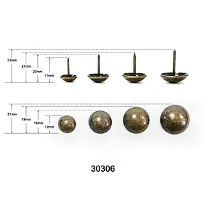 Decorative dome head sofa nails 30306