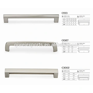 Chrome plated Zinc alloy modern furniture cabinet handles