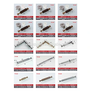 Zinc plated bed hardware fittings stud bolt and nut