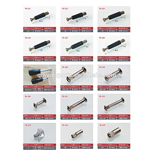 Plastic Threaded furniture hardware fitting bolt bar connectors