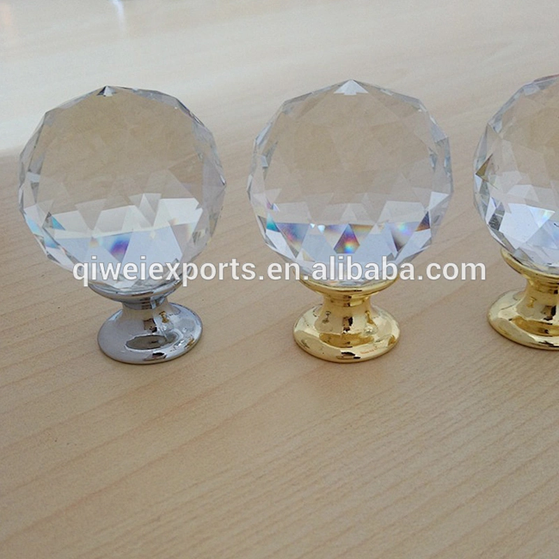 30mm Glass Knobs Crystal Cabinet Handle Door Knob 36167