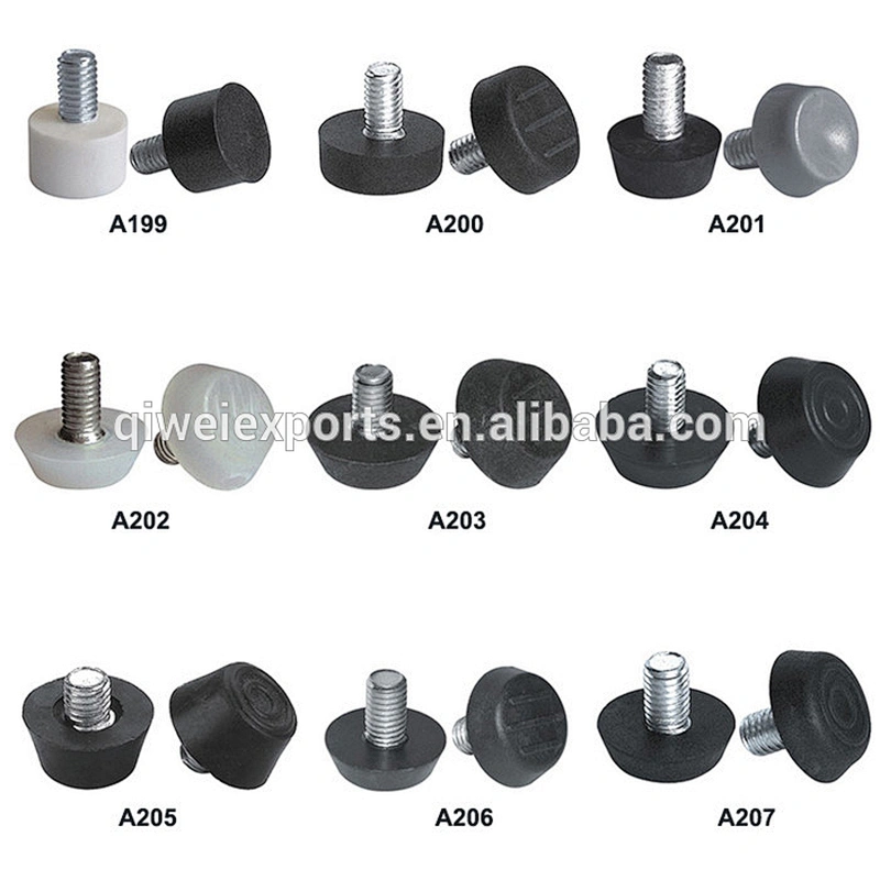 Non-slip Round Plastic Furniture Support Adjustable Feet
