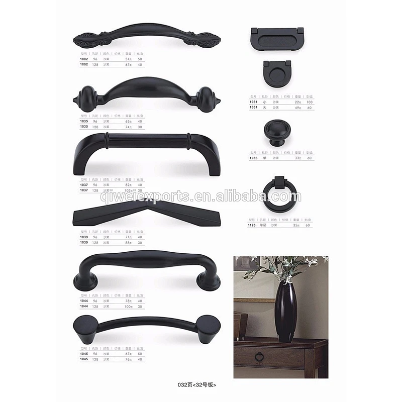 Consumer durable Black zinc alloy door handles for steel doors
