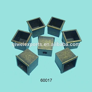 Square caster cups antique brass cups zinc alloy cups 60017