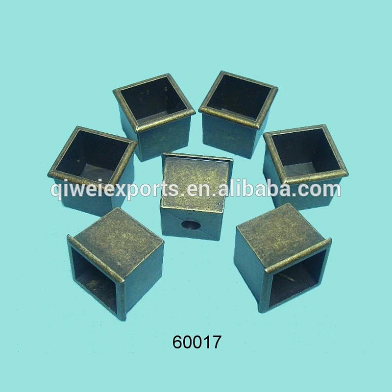 Square caster cups antique brass cups zinc alloy cups 60017