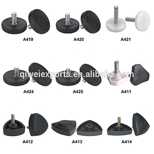 PVC Round sofa feet plastic furniture glides with screw