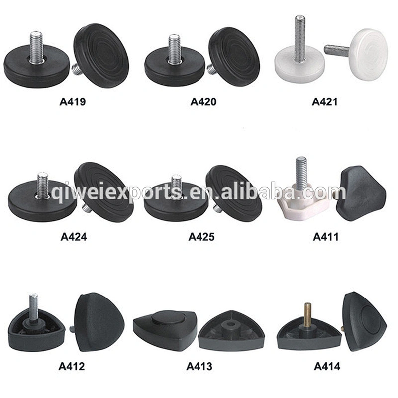 PVC Round sofa feet plastic furniture glides with screw