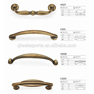 Antique Brass door cabinet handles for classic furniture