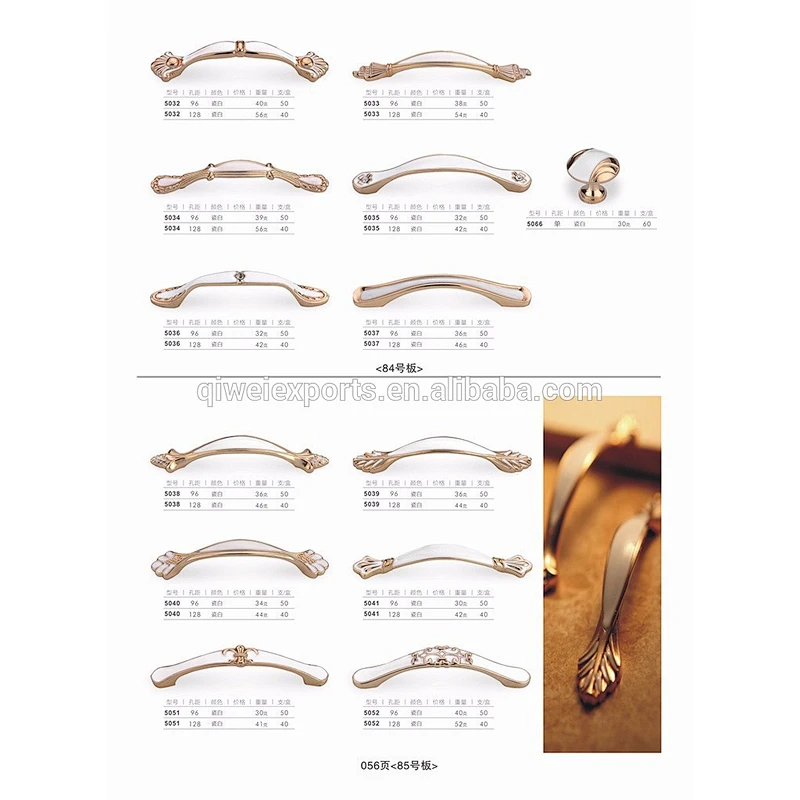 European fancy zinc alloy new cabinet pull handle for furniture