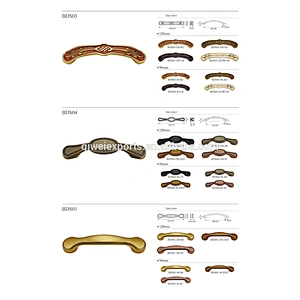 Classical style simple 128mm brass door handles and accessories