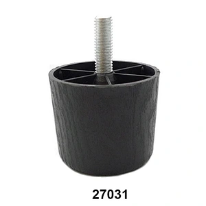 Modern M10 black plastic sofa feets with wooden finish