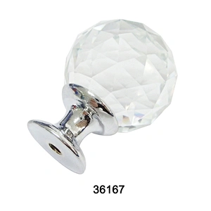 30mm Glass Knobs Crystal Cabinet Handle Door Knob 36167