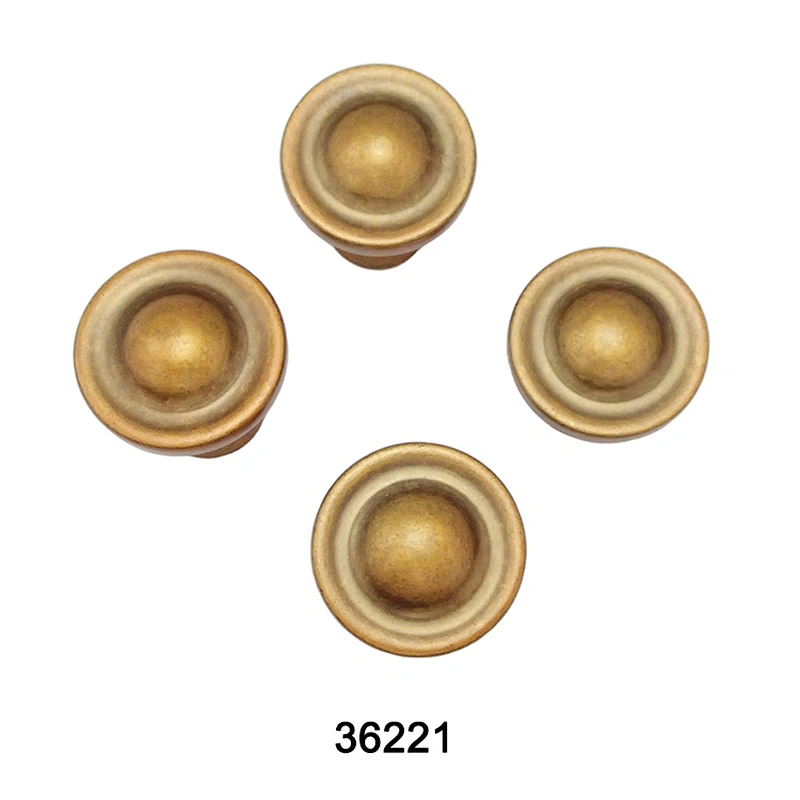 Black/Antiques Brass Knob Kitchen Cabinet Handles 36221
