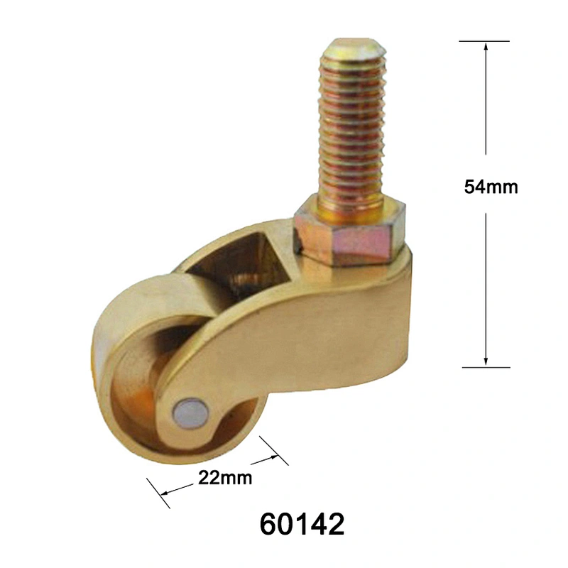 Golden plating 22mm screw chair caster wheels