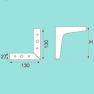 1.8mm Thickness big triangle metal Furniture Legs