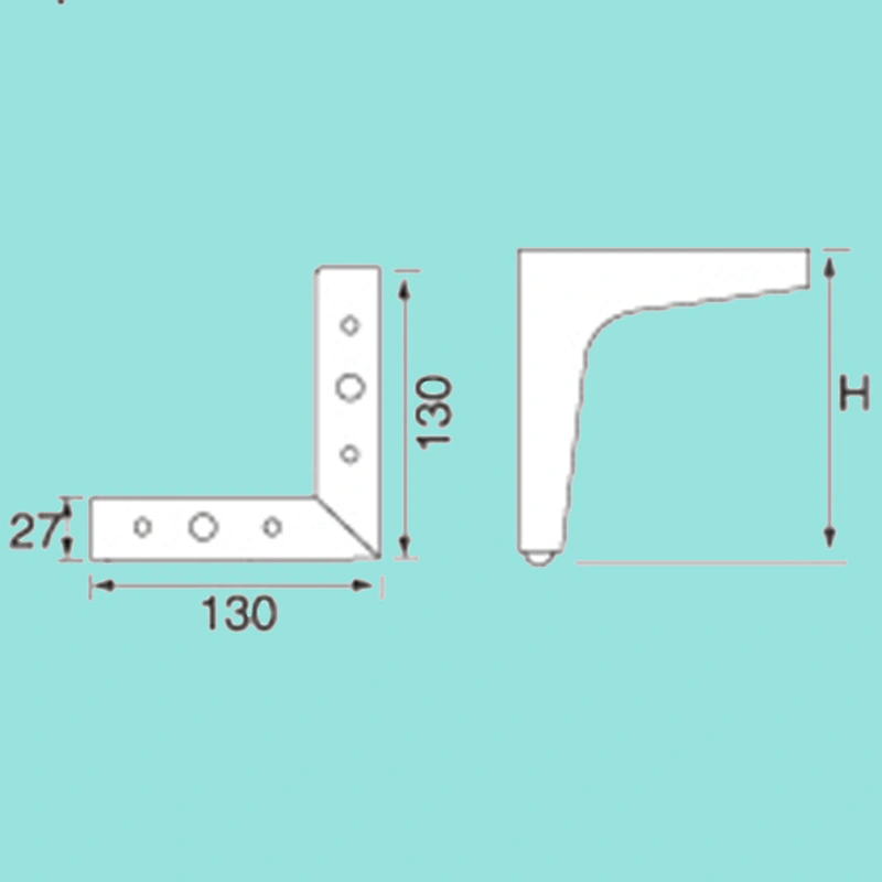 1.8mm Thickness big triangle metal Furniture Legs