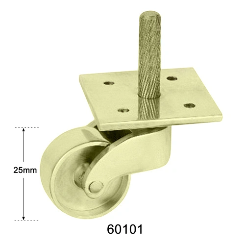threaded brass square plate caster wheel for furniture