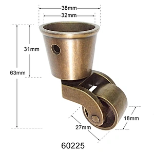 Zinc Alloy Castor Wheels for furniture 60225