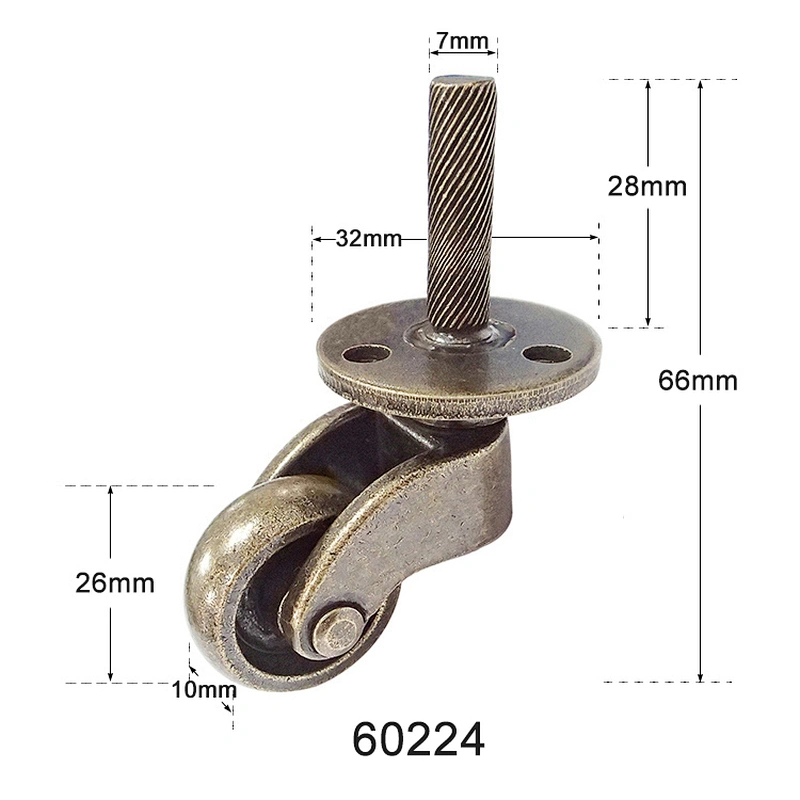 Furniture Zinc Alloy Castor Wheel  60224