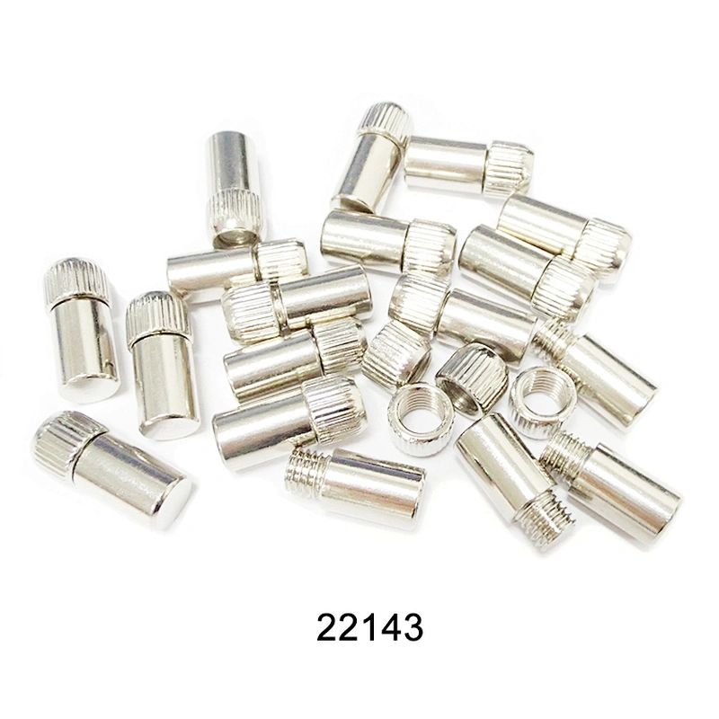 2-IN-1 Nickel Plated 9mm Furniture Shelf Support with Iron/Brass Nut
