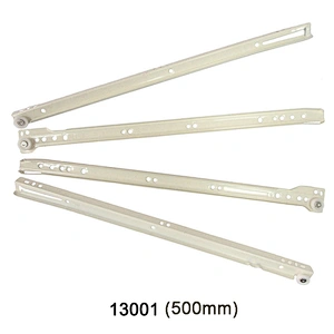 500MM screw-on drawer slide bottom mount self closing without flange