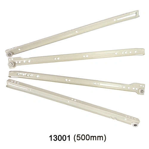 500MM screw-on drawer slide bottom mount self closing without flange