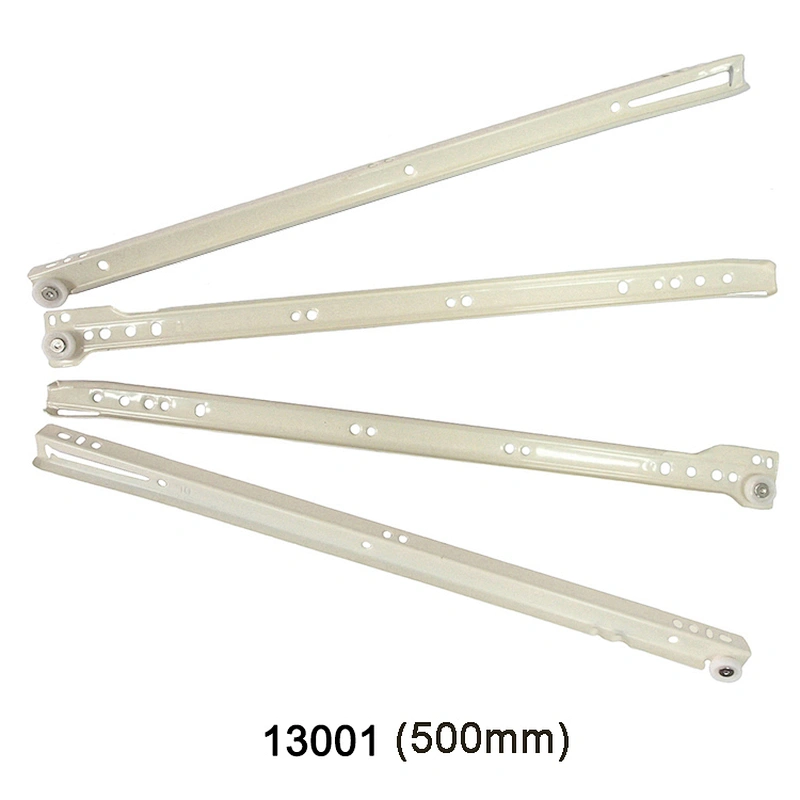 500MM screw-on drawer slide bottom mount self closing without flange