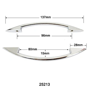 China supplier light chrome zinc alloy cabinet handle in stock