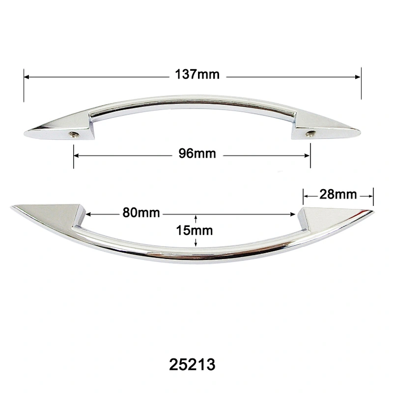 China supplier light chrome zinc alloy cabinet handle in stock