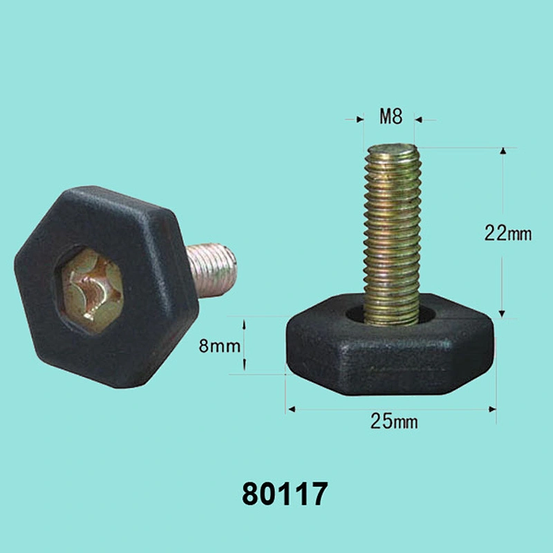 Hex Hexagon screw adjustable feet plastic feet