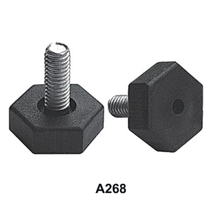 Black hexagonal Shockproof Type Adjustable sofa feet
