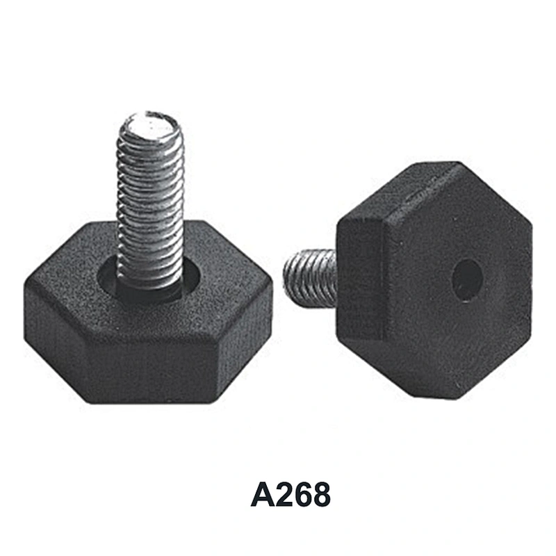 Black hexagonal Shockproof Type Adjustable sofa feet
