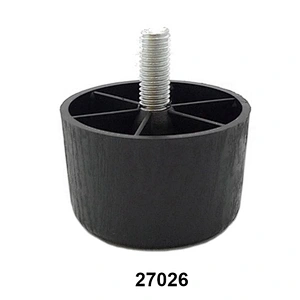 Modern M10 black plastic sofa feets with wooden finish