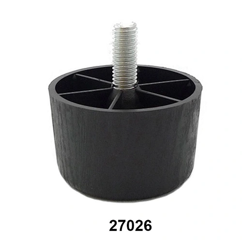 Modern M10 black plastic sofa feets with wooden finish