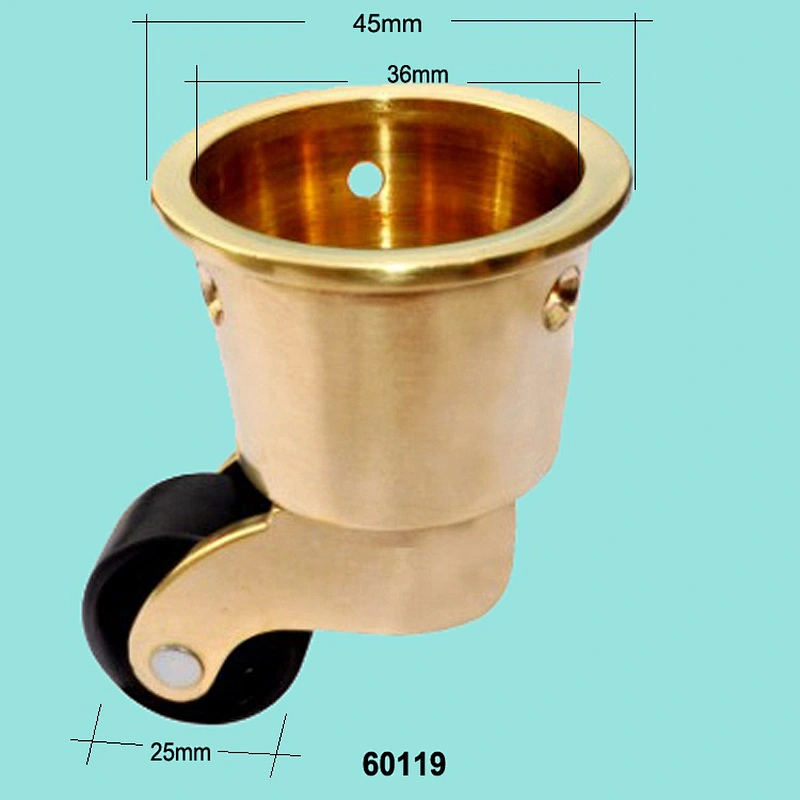 Furniture hardware antique brass caster for sofa