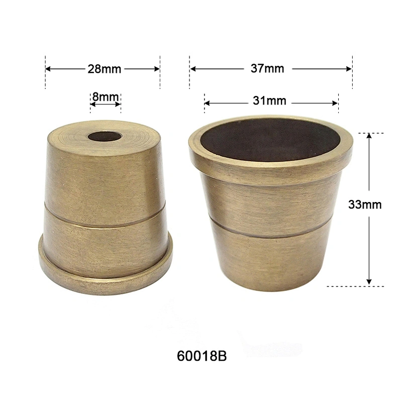 Brass furniture legs cups for antique kitchen cabinets